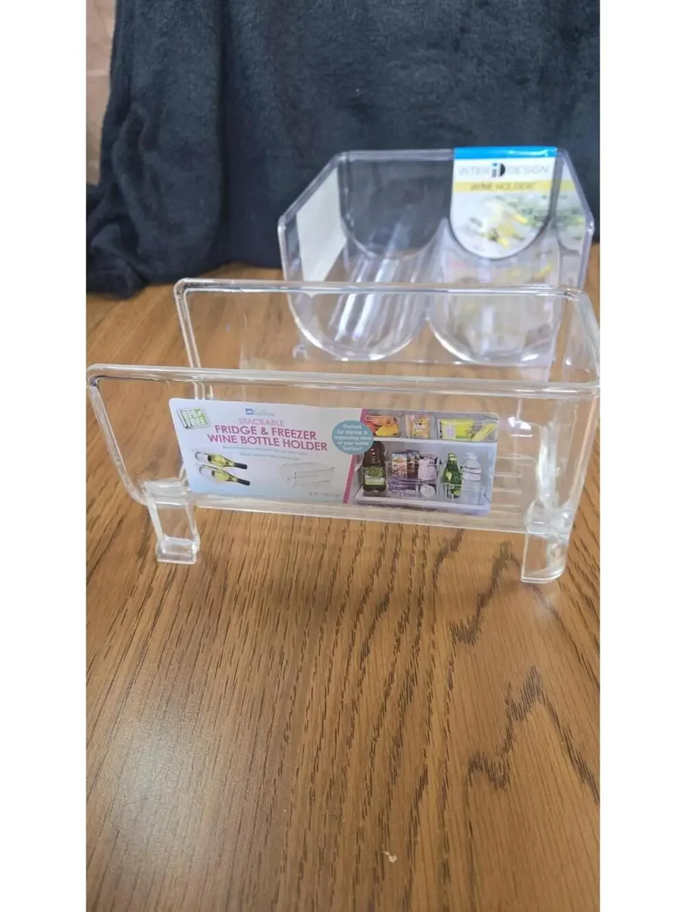 Clear Acrylic Wine Holder / Fridge & Freezer Wine Bottle Holder